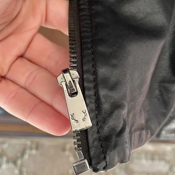 Bod & Christensen Black 100% Leather Jacket Small Jackets & Coats